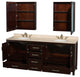 Wyndham WCS141480DESIVUNOMED Espresso Finish 80 Inch Double Bathroom Vanity