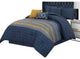 Minerva 7-Piece Comforter Set, Navy, King