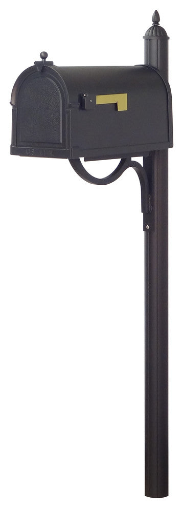 Berkshire Curbside Mailbox With Locking Insert and Richland Mailbox Post