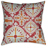Laural Home Medieval Persimmon I Outdoor Decorative Pillow, 20"x20"