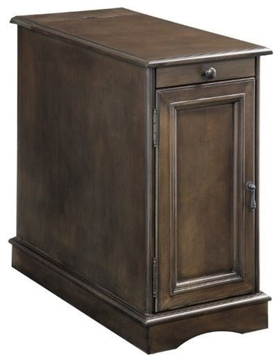 Benzara BM122810 Lilith I Transitional Style Side Table, Gray