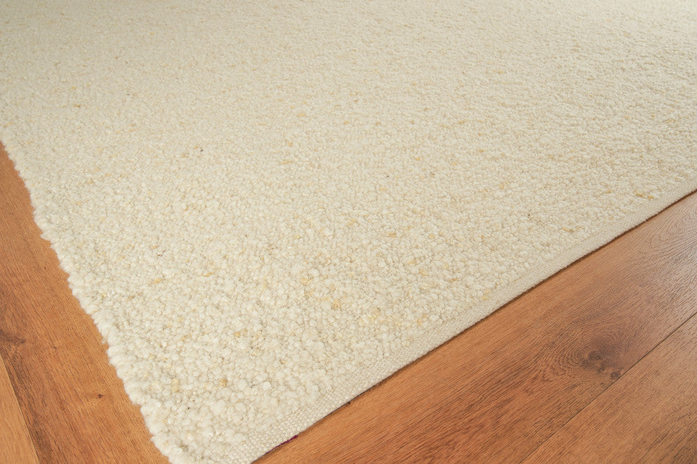 Tocayo Handmade Flatwoven Wool Ivory Area Rug, 10'x14'