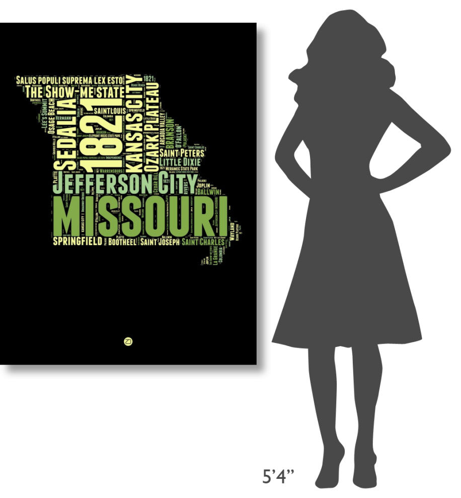 "Missouri Word Cloud 1" Fine Art Print