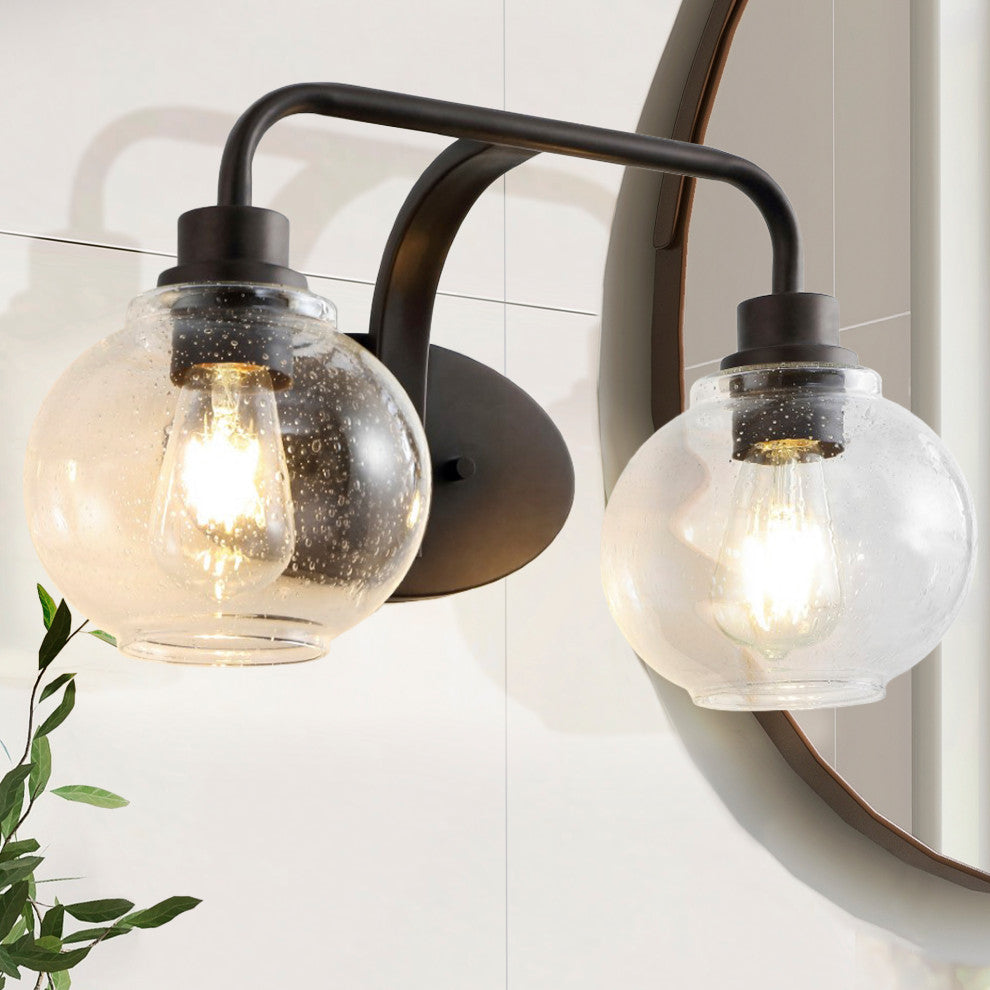 Sandrine Iron LED Vanity Light, Oil Rubbed Bronze, 2 Bulb