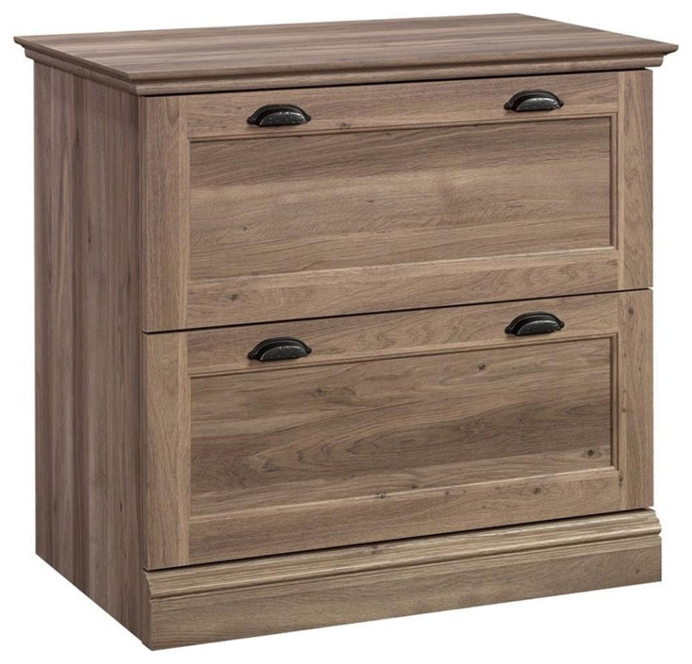 Pemberly Row 2-Drawer Engineered Wood Lateral File Cabinet in Salt Oak
