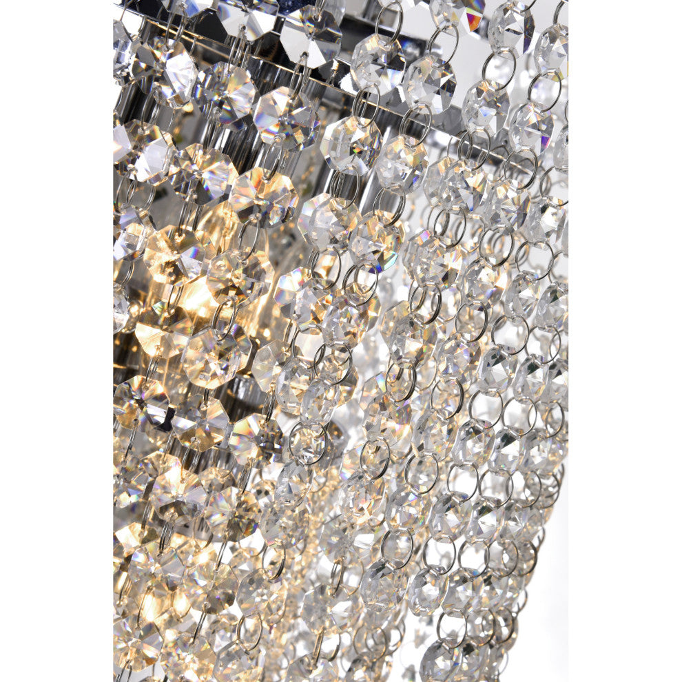 CWI Lighting 8024W9C Prism 3 Light Wall Sconce With Chrome Finish