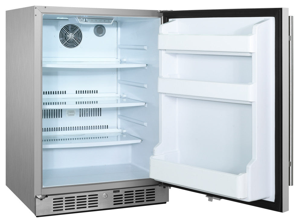 Titan 24" 5.6 Cu Ft Built-In Outdoor Refrigerator, Stainless Steel