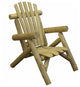 28" X 30" X 39"  Natural Wood Lounge Chair