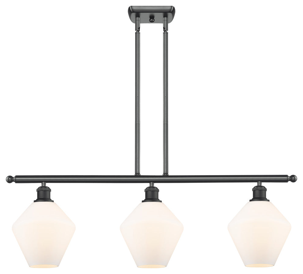 Innovations 516-3I-BK-G651-8-LED 3-Light Island Light, Matte Black