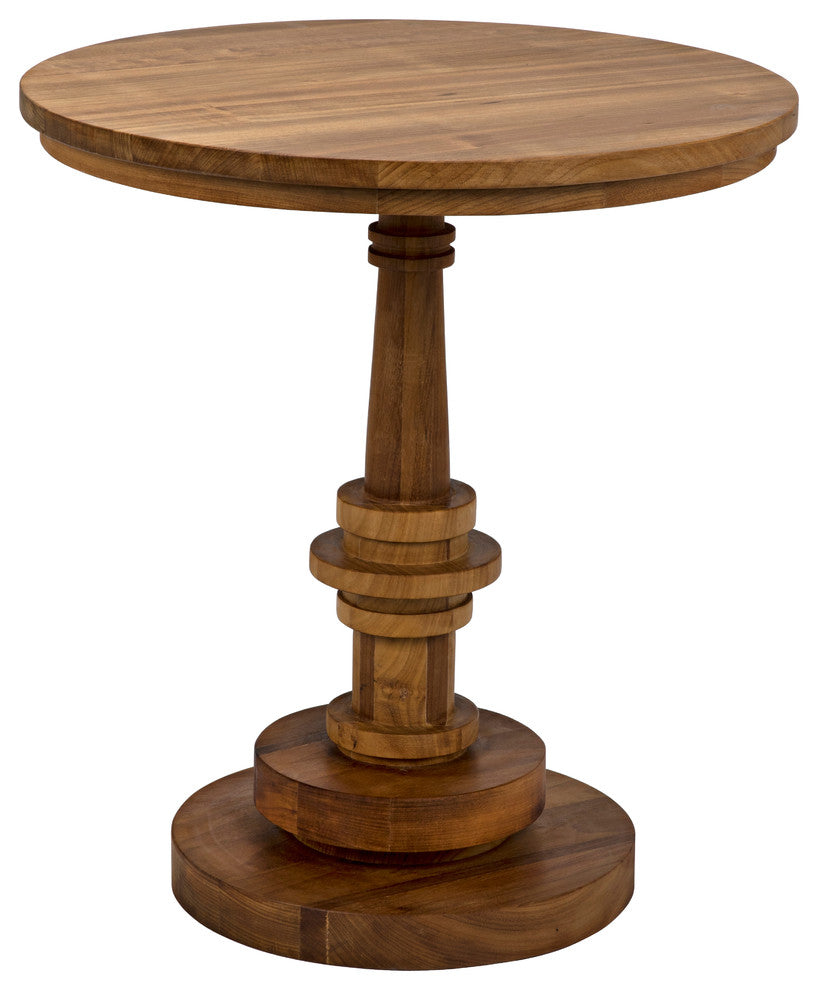 Comodo Side Table, Gold Teak