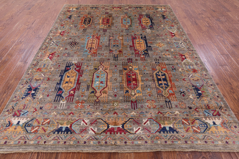 Handmade Tribal Fine Serapi Wool Rug 8' 0" X 10' 1" - Q12527