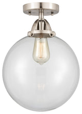 Beacon Semi-Flush Mount, Brushed Satin Nickel, Clear, Clear