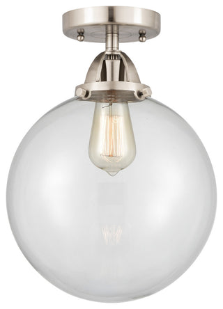 Beacon Semi-Flush Mount, Brushed Satin Nickel, Clear, Clear
