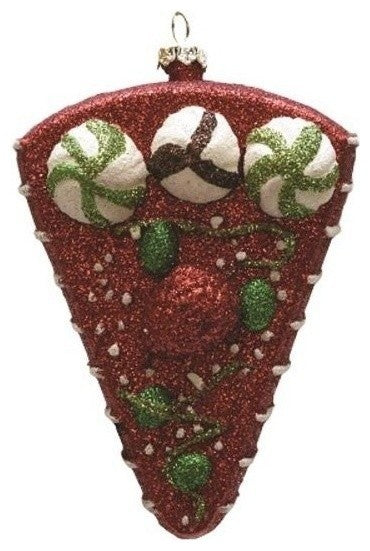 5" Merry and Bright Strawberry Cake Slice Christmas Ornament