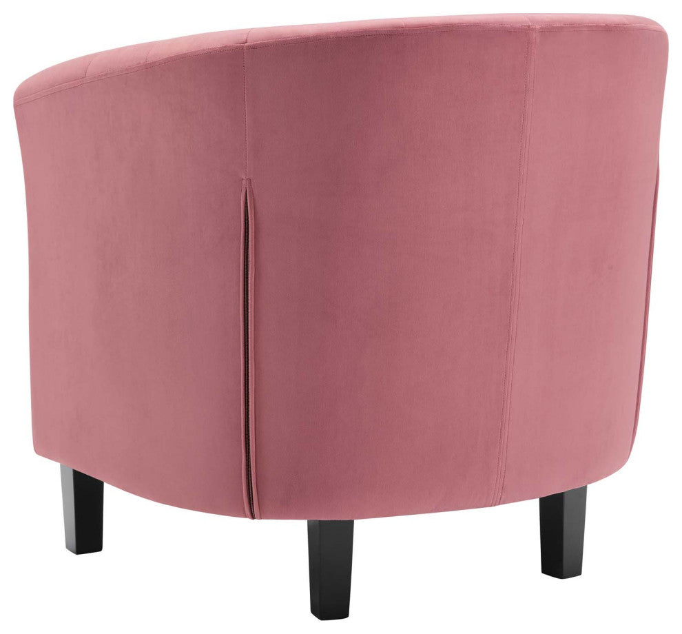 Armchair Accent Chair, Velvet, Pink, Modern, Living Lounge Hotel Hospitality