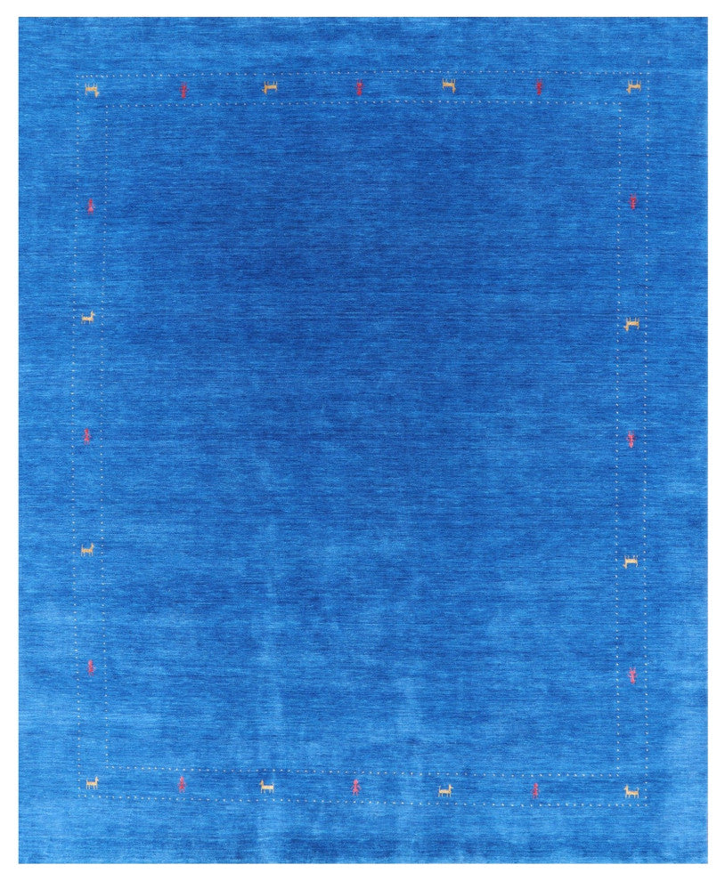 8' 0" X 10' 0" Handmade Persian Gabbeh Wool Rug Q7016