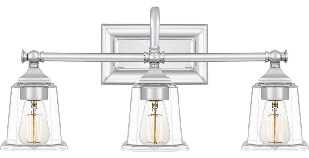 Quoizel NLC8603 Nicholas 3 Light 22"W Bathroom Vanity Light - Polished Chrome