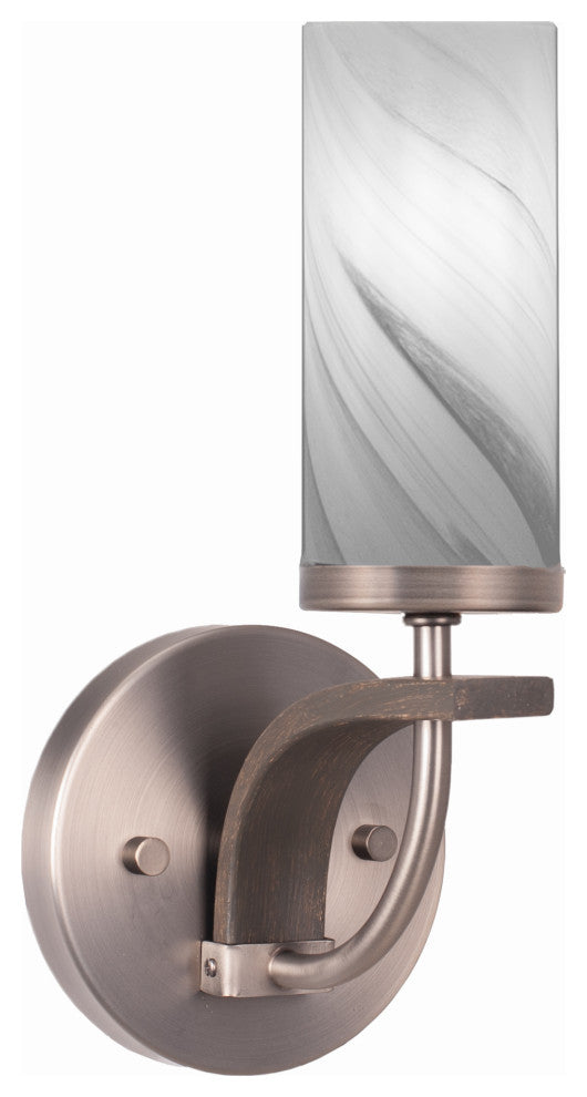 Monterey 1-Light Wall Sconce, Graphite & Painted Distressed, Onyx Swirl