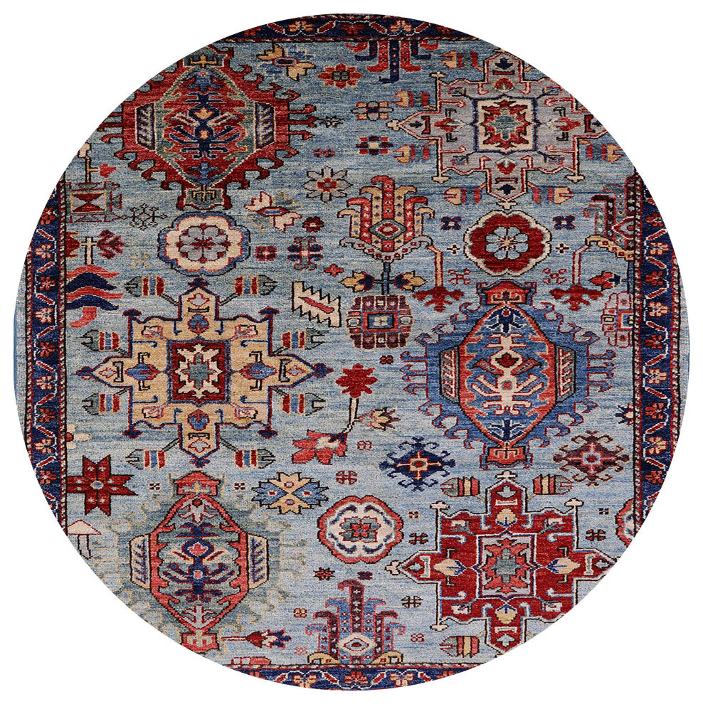 Ahgly Company Indoor Round Mid-Century Modern Area Rugs, 5' Round