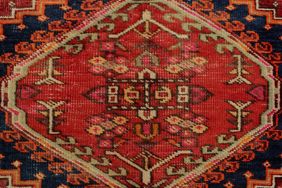 Vintage Distressed Alanna Red Runner 3'7"x10'5"