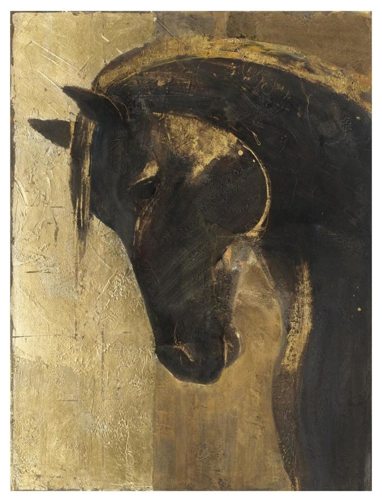 "Trojan Horse II Gold" Digital Paper Print by Albena Hristova, 26"x34"