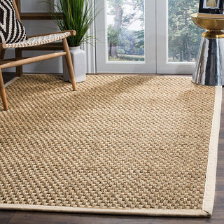 Safavieh Natural Fiber Nf114J Solid Color Rug, Natural/Ivory, 4'0"x4'0" Square