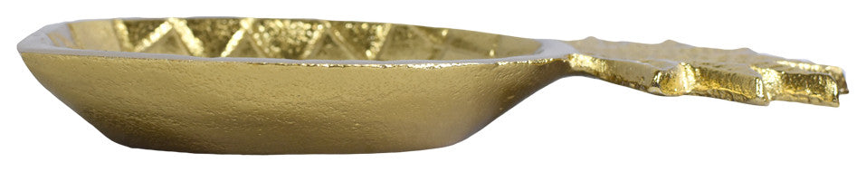 Handmade Decorative Aluminium Tray, Gold Color Coated