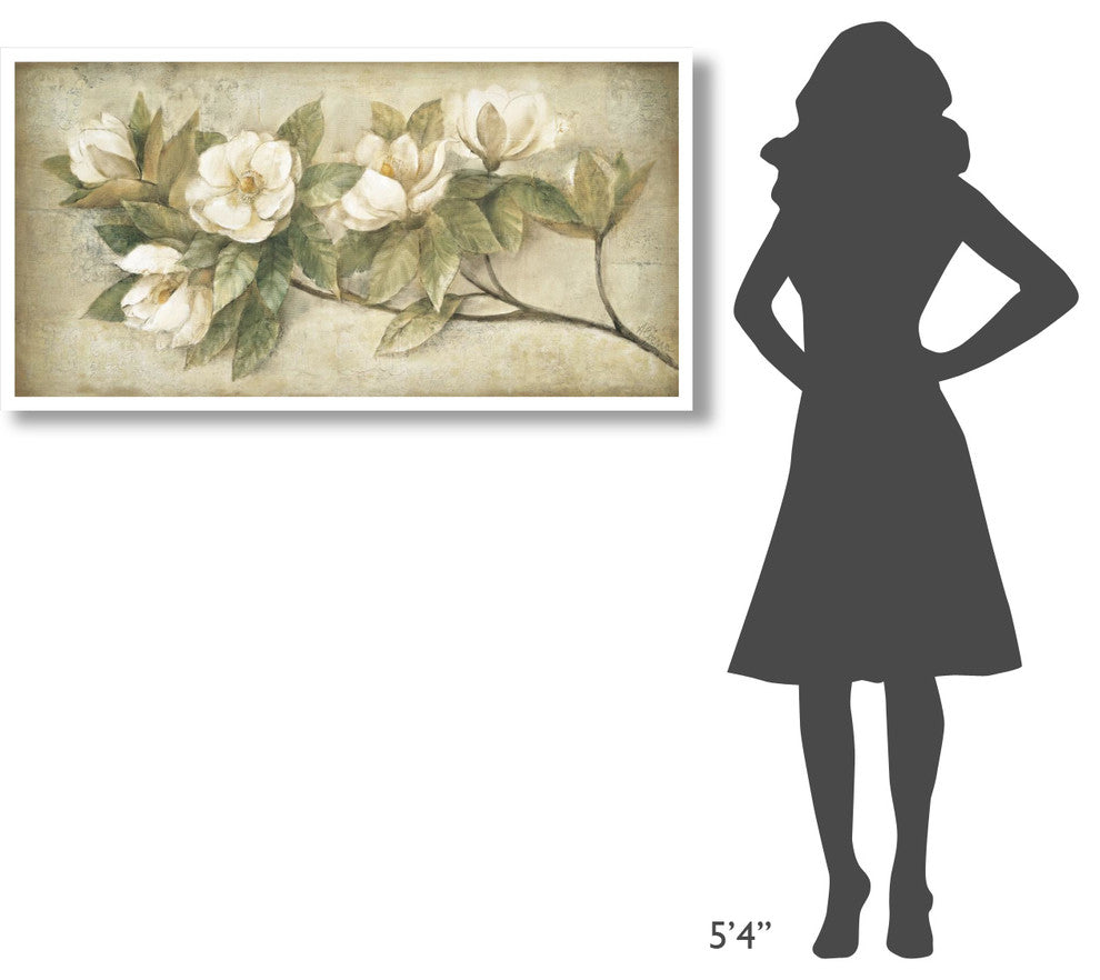 "Sugar Magnolia Vintage" Digital Paper Print by Albena Hristova, 50"x26"