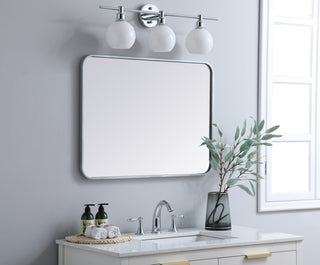 Elegant Decor MR802432S Soft Corner Metal Rectangular Mirror, 24"x32"
