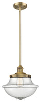 Large Oxford 1-Light Mini Pendant, Brushed Brass, Seedy