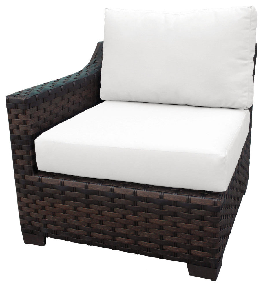 kathy ireland River Brook 12 Piece Wicker Patio Furniture Set, Alabaster