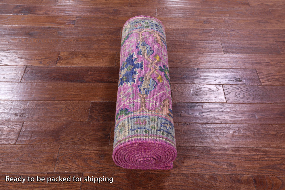 2' 8" X 16' 3" Runner Turkish Oushak Handmade Wool Rug - Q15511