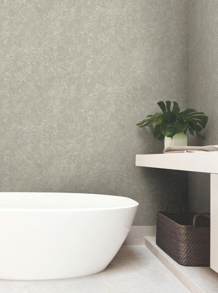 Taupe Modern Wood Wallpaper
