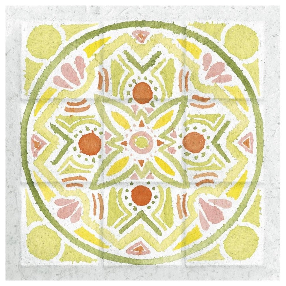 "Citrus Tile III" Digital Paper Print by Elyse DeNeige, 26"x26"