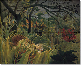 Jean-Jacques Rousseau Poster Art Painting Ceramic Tile Mural #92, 21.25"x17"