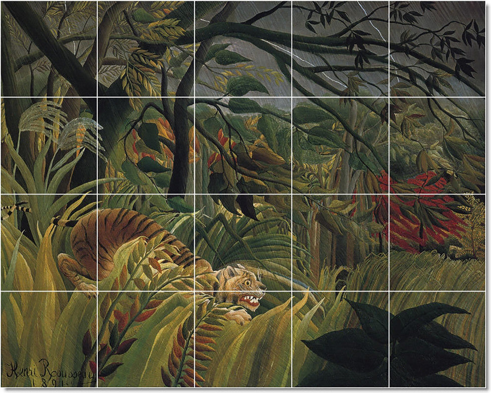 Jean-Jacques Rousseau Poster Art Painting Ceramic Tile Mural #92, 21.25"x17"