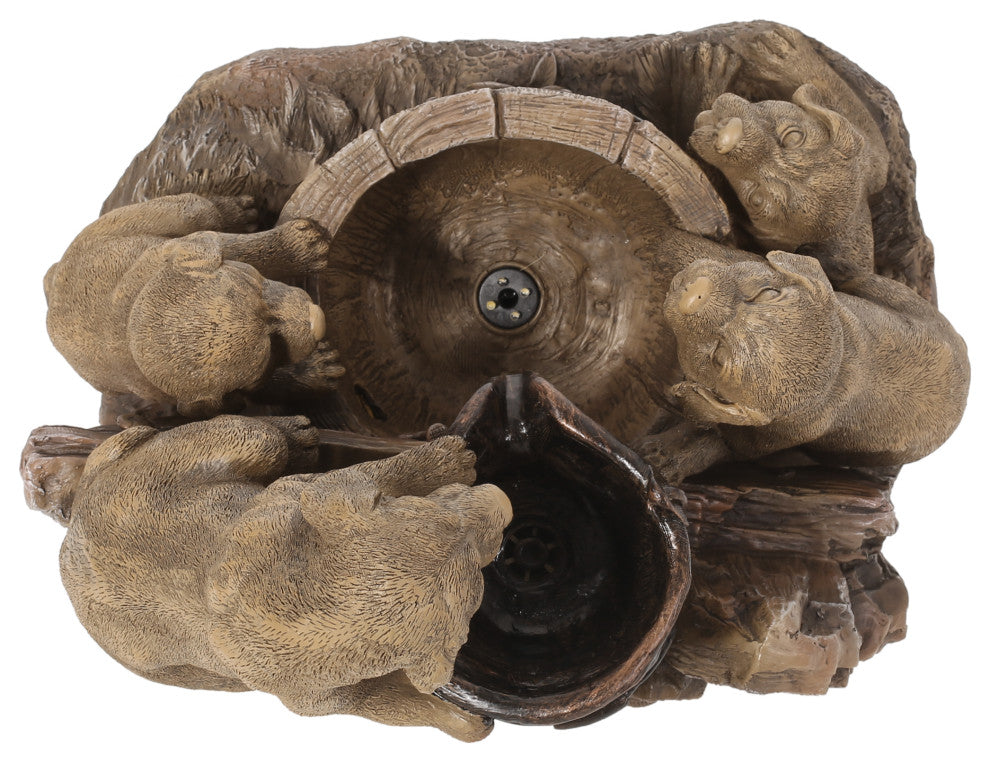 Tignall Outdoor Puppy Fountain, Light Brown