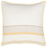 Surya Lsp-002 Cream Pillow Shell With Down Insert 18"H X 18"W