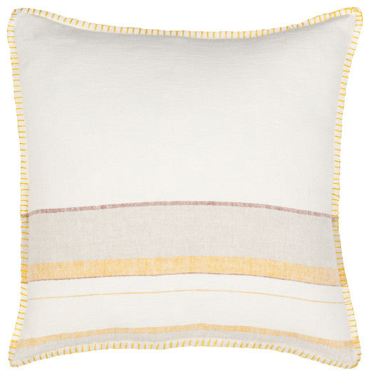 Surya Lsp-002 Cream Pillow Shell With Down Insert 18"H X 18"W