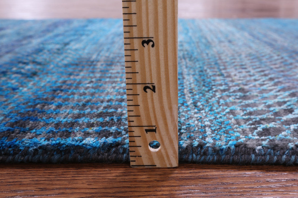 Savannah Gabbeh Hand Knotted Wool and Silk Runner Rug 2' 7" X 26' 2" Q8628
