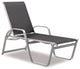 Aruba II 4-Position High Bed Chaise, Textured White, Augustine Pewter