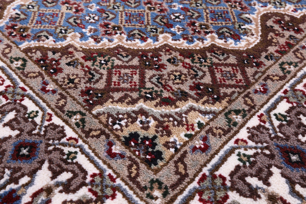 2' 10" X 30' 1" Runner Persian Tabriz Wool and Silk Hand Knotted Rug Q8946