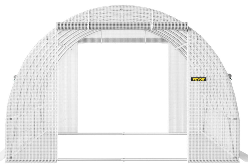 VEVOR Walk-in Tunnel Greenhouse Galvanized Frame & Waterproof Cover 20x10x7 ft