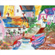 Betsy Drake Boats At Steps Outdoor Wall Hanging 24x30