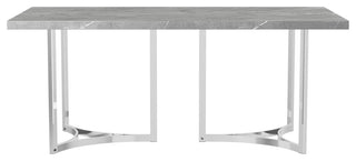 Sterling 72" Rectangular Dining Table Grey Faux Marble