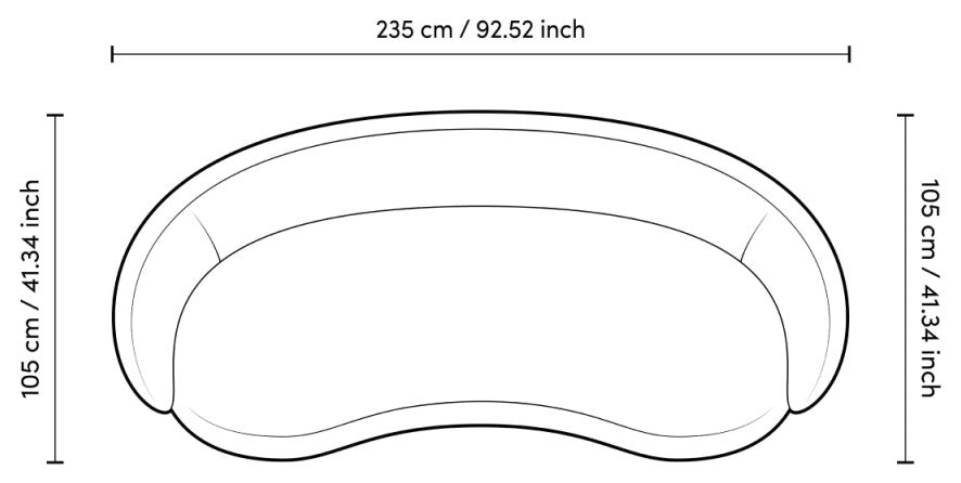 Off-White Curved Sofa | Eichholtz Amore