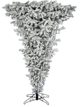 Vickerman A895191LED Flocked Utica Artificial Christmas Tree White LED Lights