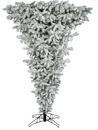 Vickerman A895191LED Flocked Utica Artificial Christmas Tree White LED Lights