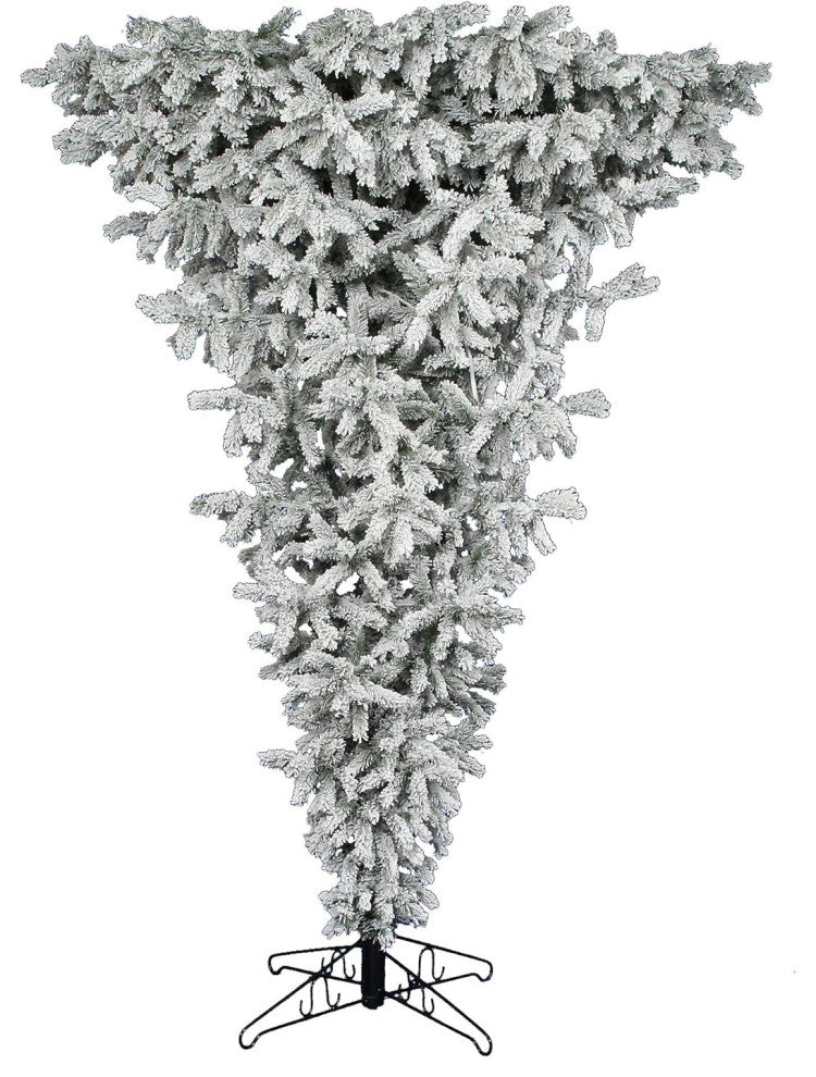 Vickerman A895191LED Flocked Utica Artificial Christmas Tree White LED Lights