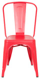 Highland Commercial Grade Metal Dining Chair, Frosted Red (Set of 4)